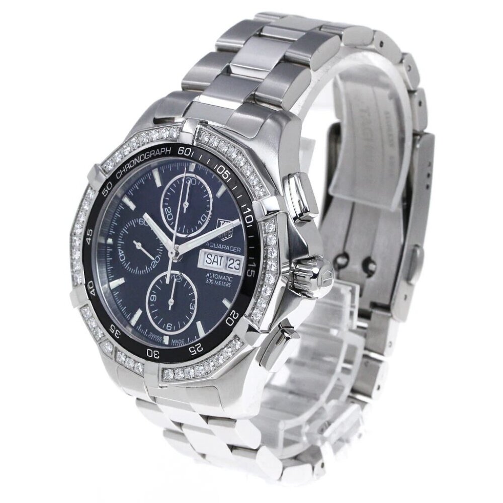 TAG HEUER Aqua racer CAF2014 diamond bezel chronograph AT Men's Watch_821915